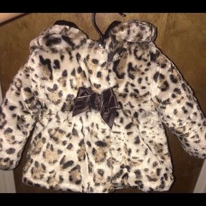 Toddler fur coat with hood